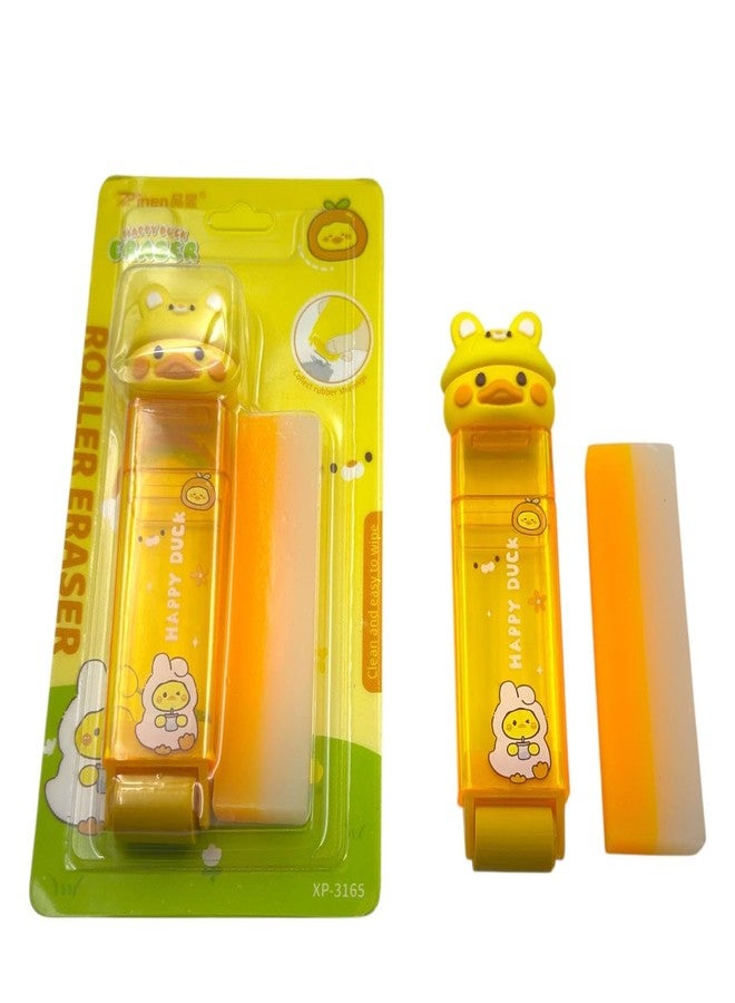 SAMVARDHAN Theme Based Roller Eraser - Cute Retractable Eraser for Kids,Clean & Easy to Use, Stationary Set, Kawaii Rubber Erasers, Fancy Birthday Return Gift,Pack of 1 (Duck) - Image 3